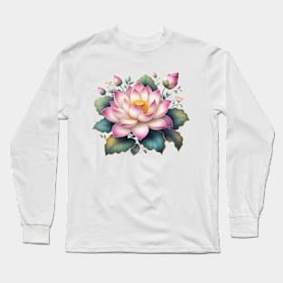 American Lotus Flower lover Long Sleeve T-Shirt